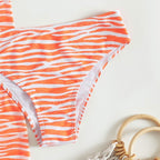 Damen Buntes Crop-Top und Rock Set EB