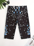Sportliche Damen-Badeshorts mit Blumenmuster