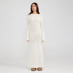 Damen elegantes gehäkeltes Strandkleid EB