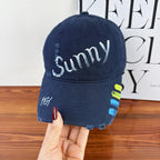 Damen-Baseballkappe mit Grafik im Used-Look