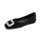 Damen elegante Ballerinas mit luxuriöser Schnallenapplikation EB