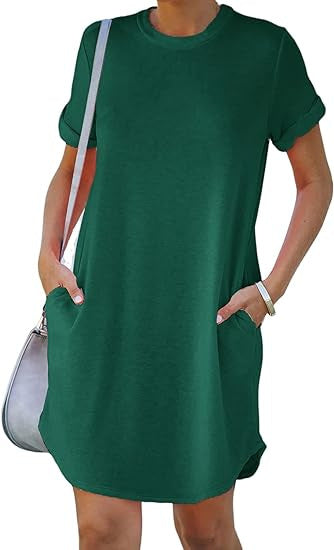 Damen Casual Kleid mit praktischen Taschen EB