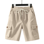 Herren-Cordshorts mit Cargo-Taschen und Kordelzug
