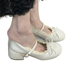 Damen Ballerinas mit dekorativer Schleifenverzierung und elegantem Fersenriemen EB