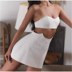 Damen Crop-Top und Rock-Set mit elegantem Design EB