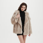 Damen Kuschliger Faux-Fur Mantel EB