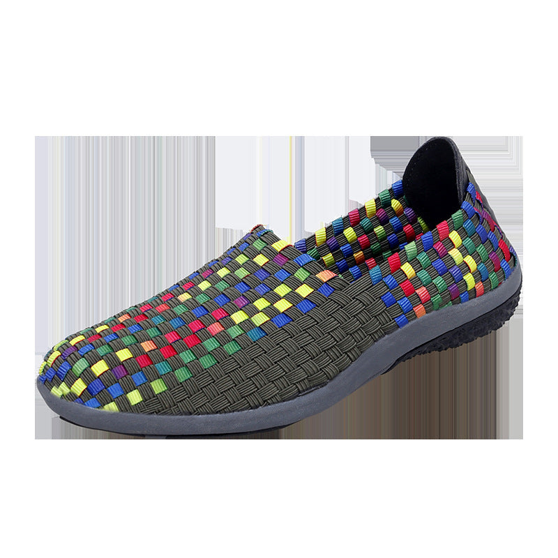 Damen Bequeme Freizeit-Slipper mit elastischer Netzstruktur und rutschfester Sohle EB