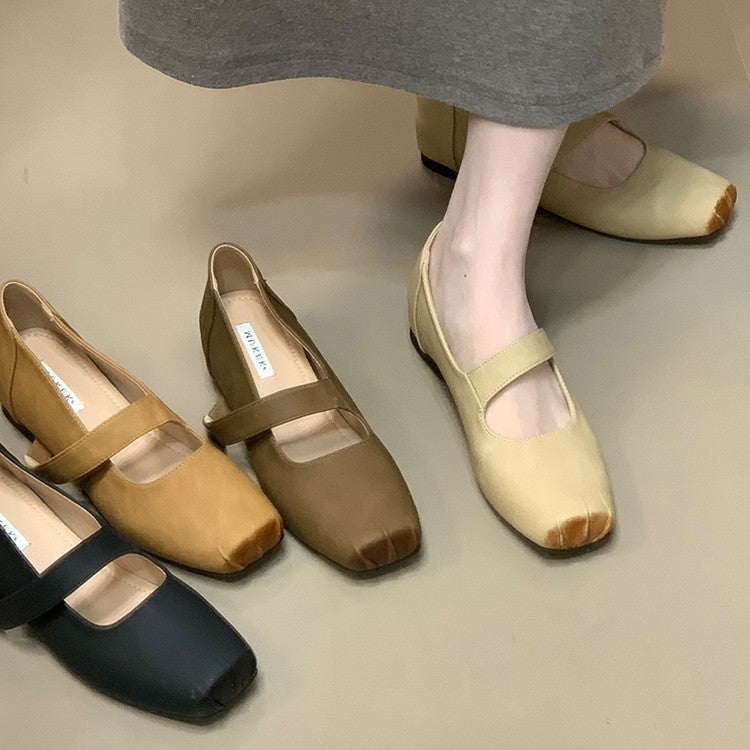 Damen Ballerinas mit elastischem Riemchen und komfortablem Fußbett EB