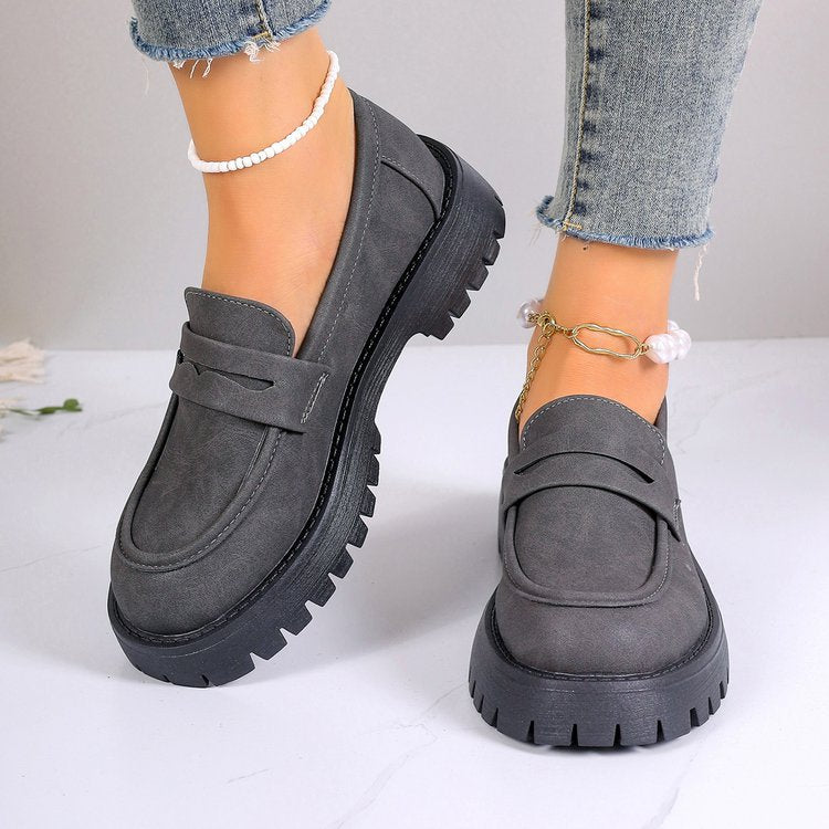 Damen Mokassins mit rutschfester Sohle und elegantem Riemendesign EB