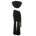 Damen Elegantes Jumpsuit-Set mit Drapierung und schmalem Bein EB