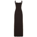 Damen Elegantes Maxikleid mit schmalem Schnitt und raffiniertem Ausschnitt EB