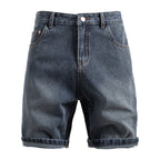 Herren Denim-Shorts mit Umschlag
