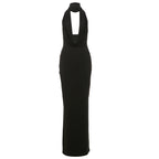 Damen Elegantes Abendkleid mit schimmerndem tiefem V-Ausschnitt und figurschmeichelnder Silhouette EB
