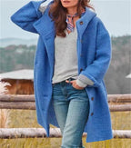 Damen Oversize-Wollmantel mit praktischen Taschen EB