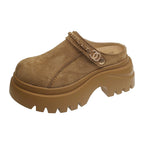 Damen Clogs mit trendiger Logoplatte und rutschsicherer Sohle EB