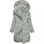 Damen gefütterter Winterparka mit abnehmbarer Kapuze und weichem Innenfutter EB