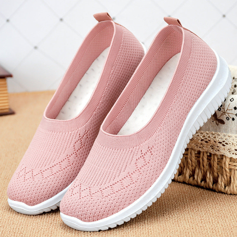 Damen Bequeme Slip-On Schuhe mit flexibler Sohle und atmungsaktivem Obermaterial EB