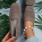 Damen Atmungsaktive Slip-On Schuhe aus Netzmaterial EB