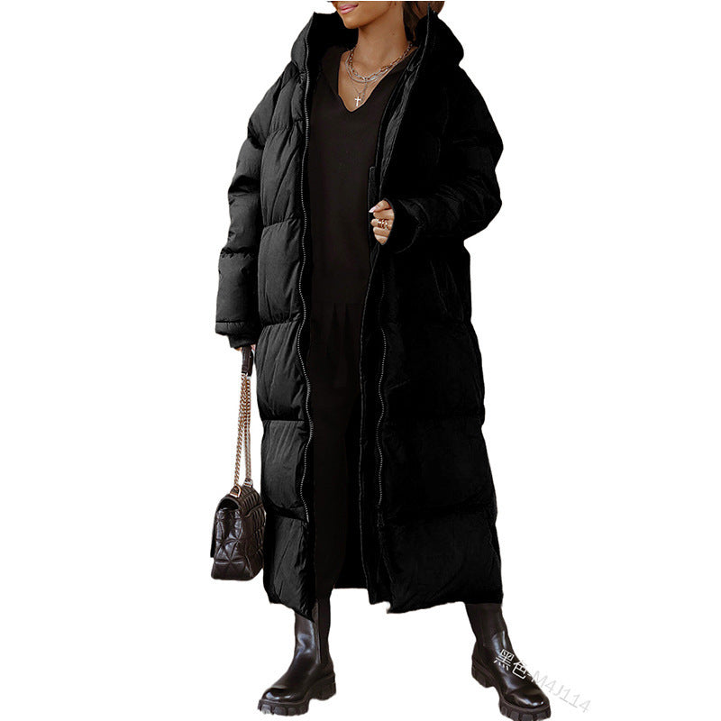 Damen Lange gesteppte Winterjacke EB