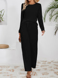 Damen Elegantes und bequemes Set aus gefeuchtetem Material EB