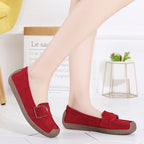 Damen Bequeme Mokassins mit eleganter Schnalle EB