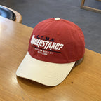 Unisex Casual Textured Cap mit verspielter Stickerei