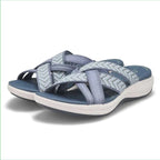 Damen bequeme Riemensandalen mit elastischen Trägern und komfortabler Dämpfung EB