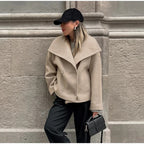 Damen Oversize Wollmantel EB