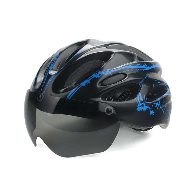 Fahrradhelm mit integriertem Visier