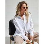 Damen Lässige Bluse im leichten Karo-Design mit langem Arm EB