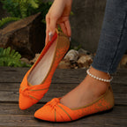 Damen Ballerina mit elegantem Schleifen-Design EB