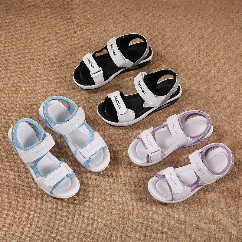 Damen Bequeme Luftpolster-Sandalen mit verstellbarem Klettverschluss EB