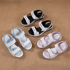 Damen Bequeme Luftpolster-Sandalen mit verstellbarem Klettverschluss EB