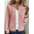 Damen Fleecejacke mit Strukturiertem Waffelmuster EB