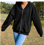 Damen bequeme Kapuzenjacke mit praktischen Taschen und lässigem Schnitt EB