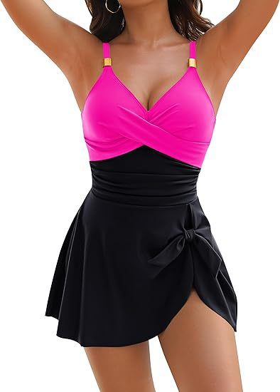 Damen Baderock mit elegantem Wickeldesign EB
