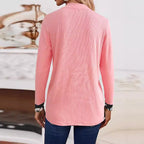 Damen Elegante und lässige Longjacke mit floralem Design EB