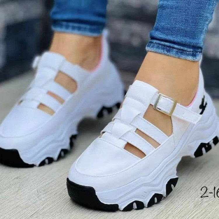 Damen sportliche Clogs mit modischem Riemendesign EB