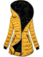Damen gesteppte Winterjacke mit luxuriösem Futter und modischem hohem Kragen EB
