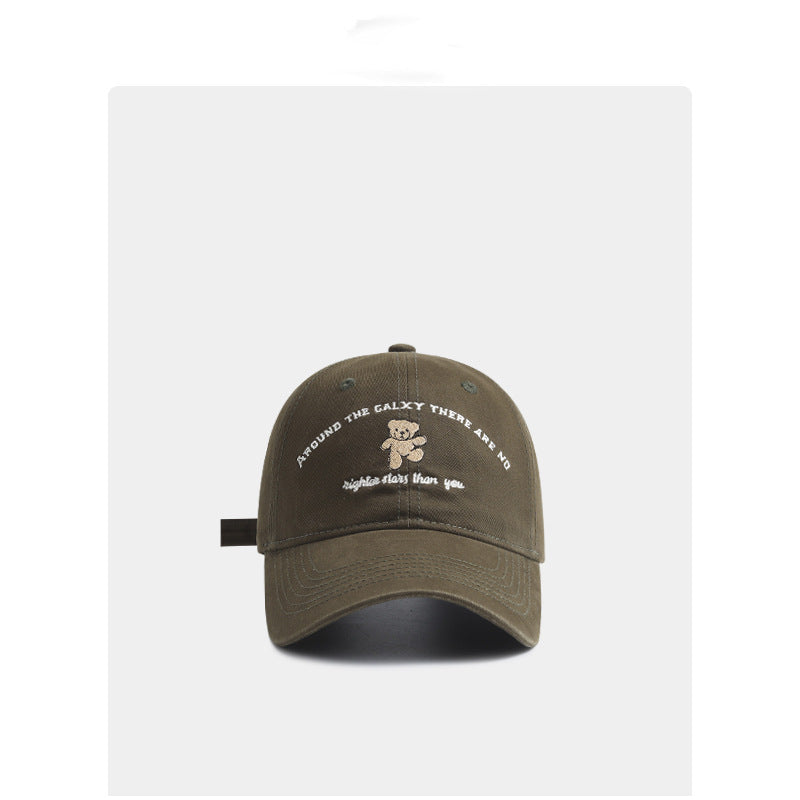 Teddybär-Cap mit Stickerei