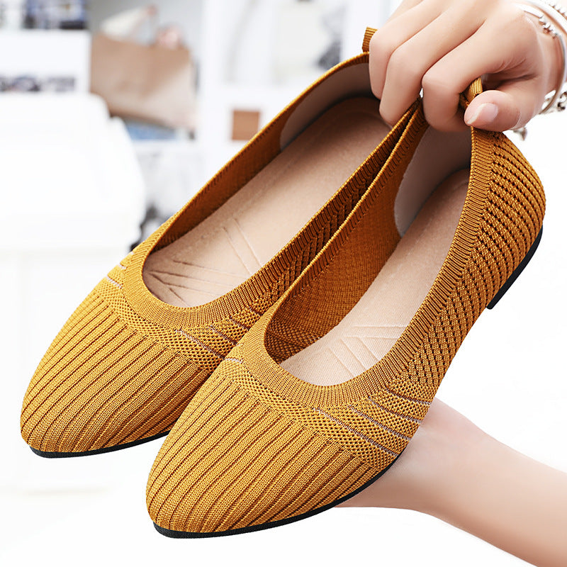 Damen Elastische und atmungsaktive Ballerinas mit rutschfester Sohle EB