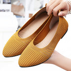 Damen Elastische und atmungsaktive Ballerinas mit rutschfester Sohle EB