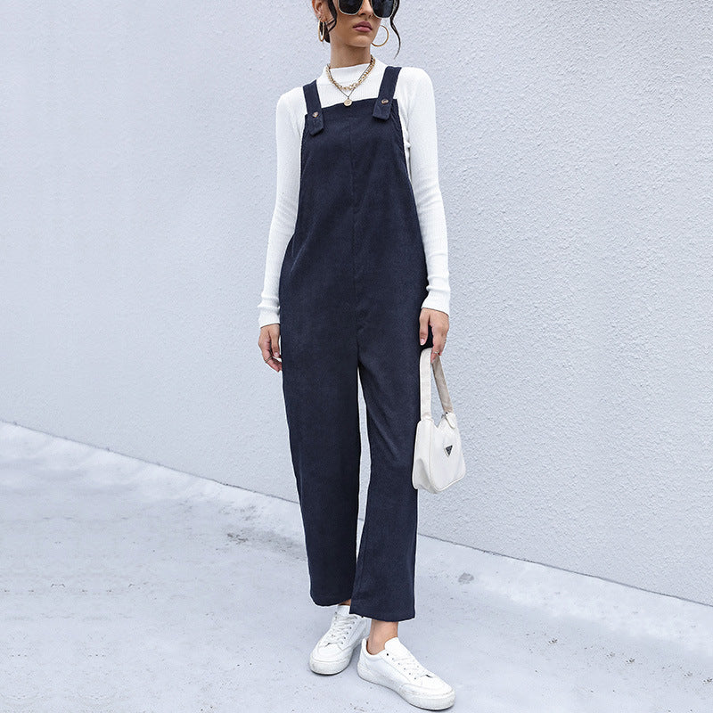 Lässiger Damen-Jumpsuit mit Stehkragen