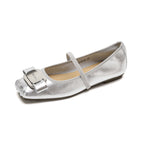 Damen elegante Ballerinas mit modischer Schleife und komfortablem Riemen EB