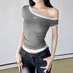 Damen figurbetontes Kurzarmshirt EB