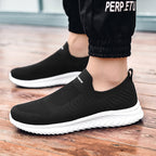 Damen Bequeme Slip-On Freizeitschuhe mit elastischem Strickoberteil EB