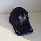 Snapback-Cap für Damen mit Grafik und Distressed-Optik