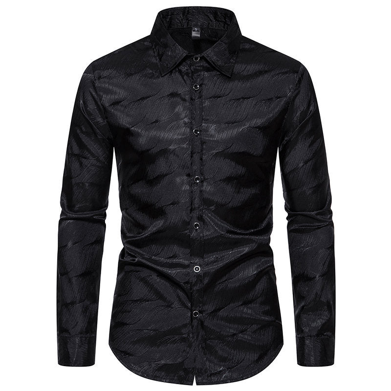 Herren Elegantes Hemd mit einzigartigem Strukturdesign EB