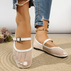 Damen Ballerina mit dekorativem Netzdesign EB