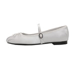 Damen Ballerinas mit verstellbarem Riemen und zierlichem Schleifendetail EB
